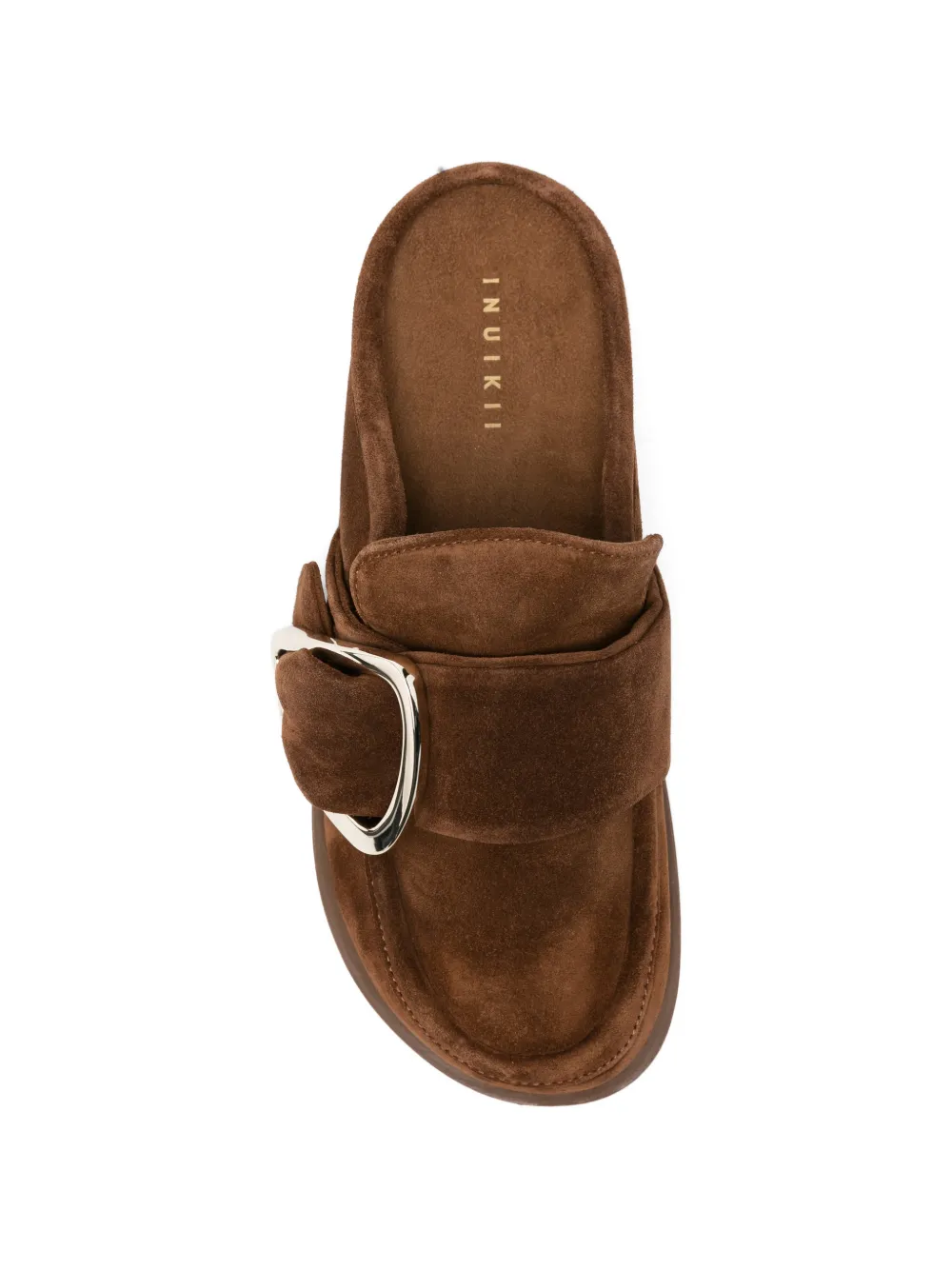 Inuikii Zachte muiltjes met gesp Bruin