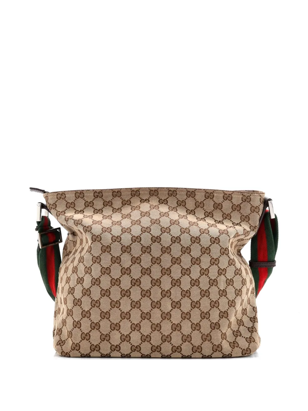Front Pocket Web Messenger Gg Canvas Medium Crossbody Bag