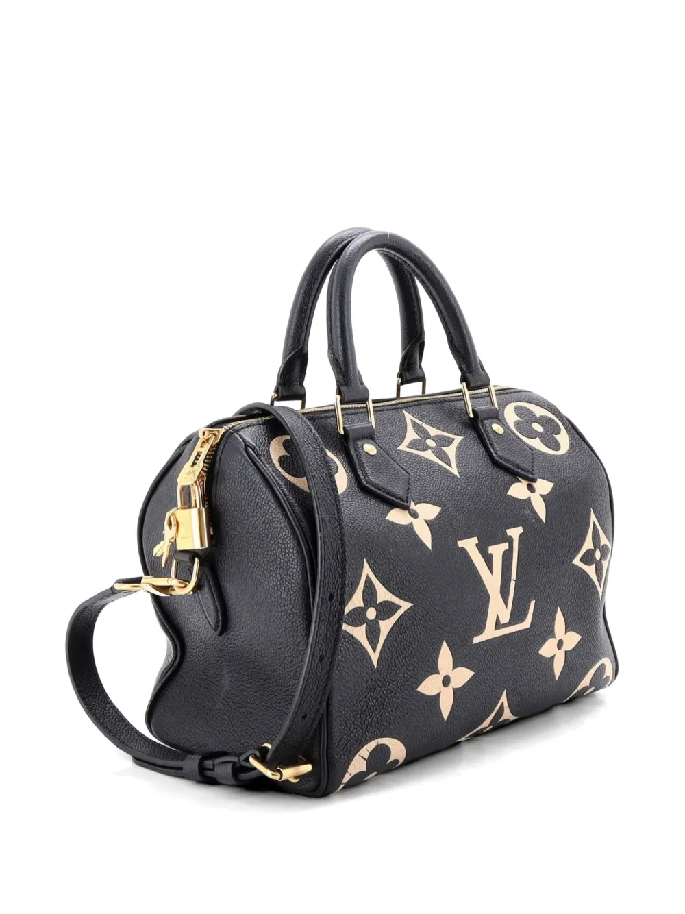 Speedy Bandouliere Bag Bicolor Monogram Empreinte Giant 25 Handbag