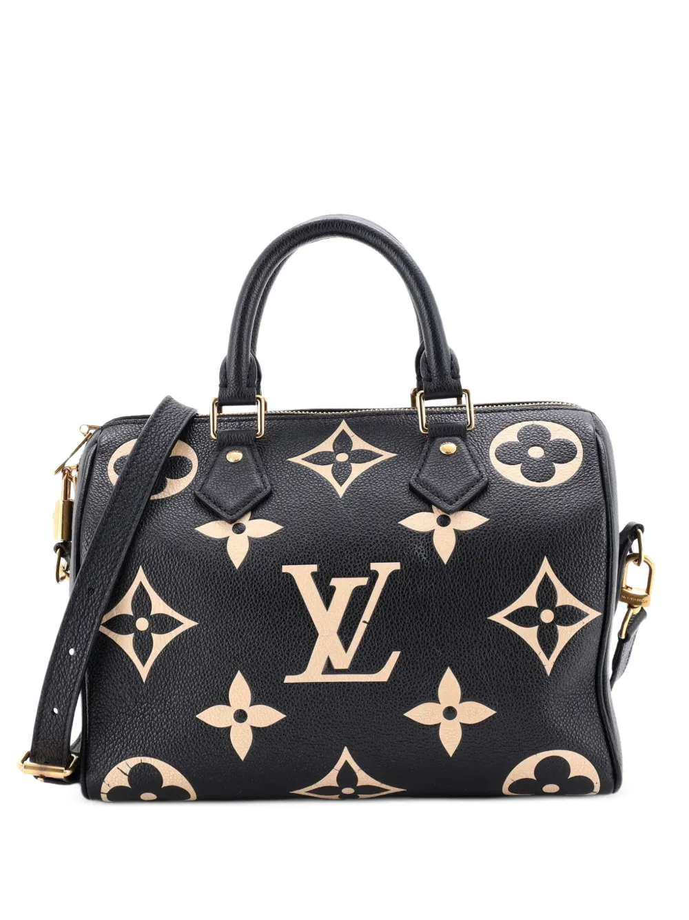 Louis Vuitton Pre-Owned Speedy Bandouliere Bag Bicolor Monogram Empreinte Giant 25 handbag - Nero