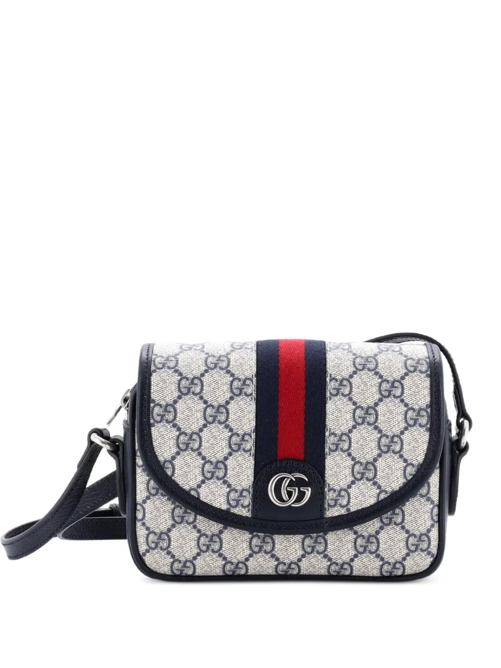 Gucci Pre-Owned Ophidia Flap Shoulder Bag GG Coated Canvas Mini crossbody bag - Blu