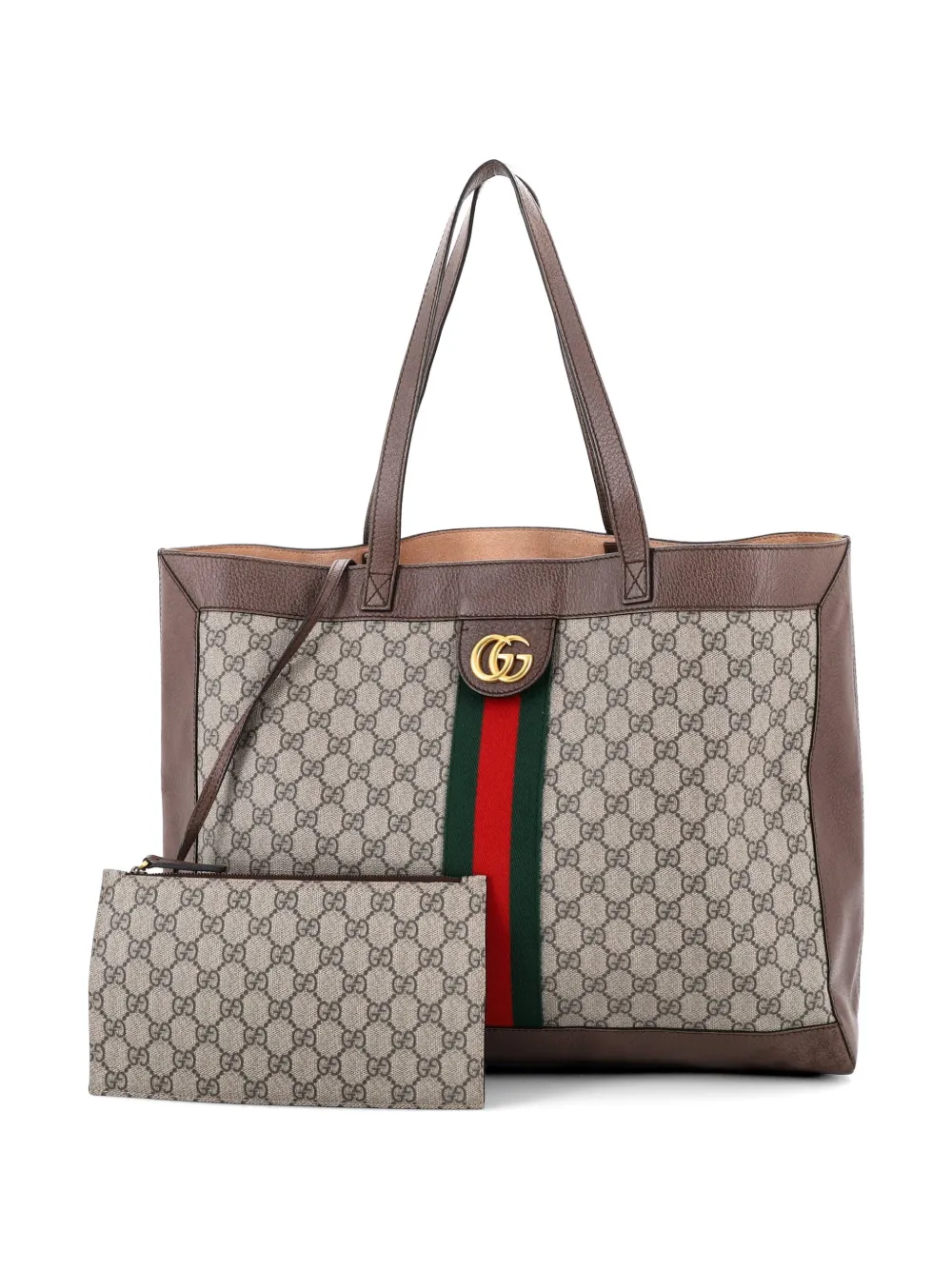 Gucci Pre-Owned Ophidia Soft Open GG Coated Canvas East West tote bag - Marrone