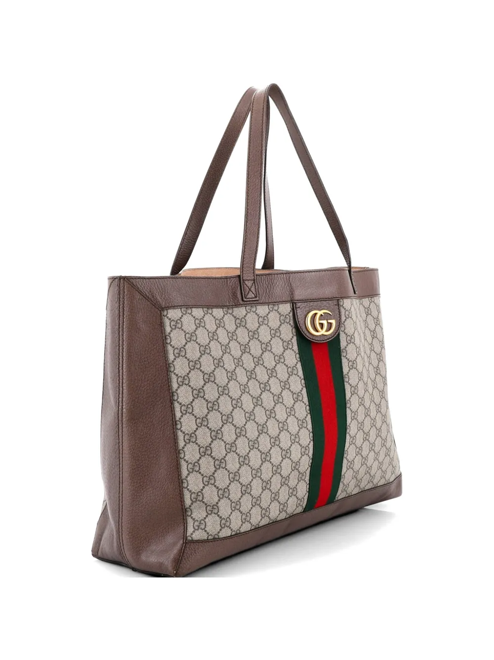 Ophidia Soft Open Gg Coated Canvas East West Tote Bag