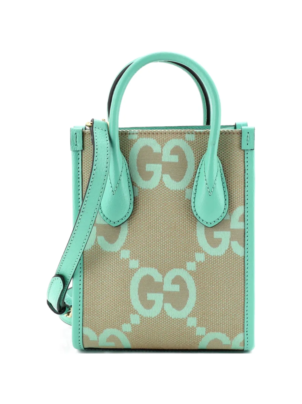Gucci Pre-Owned Vertical Tote Jumbo GG Canvas Mini crossbody bag - Verde
