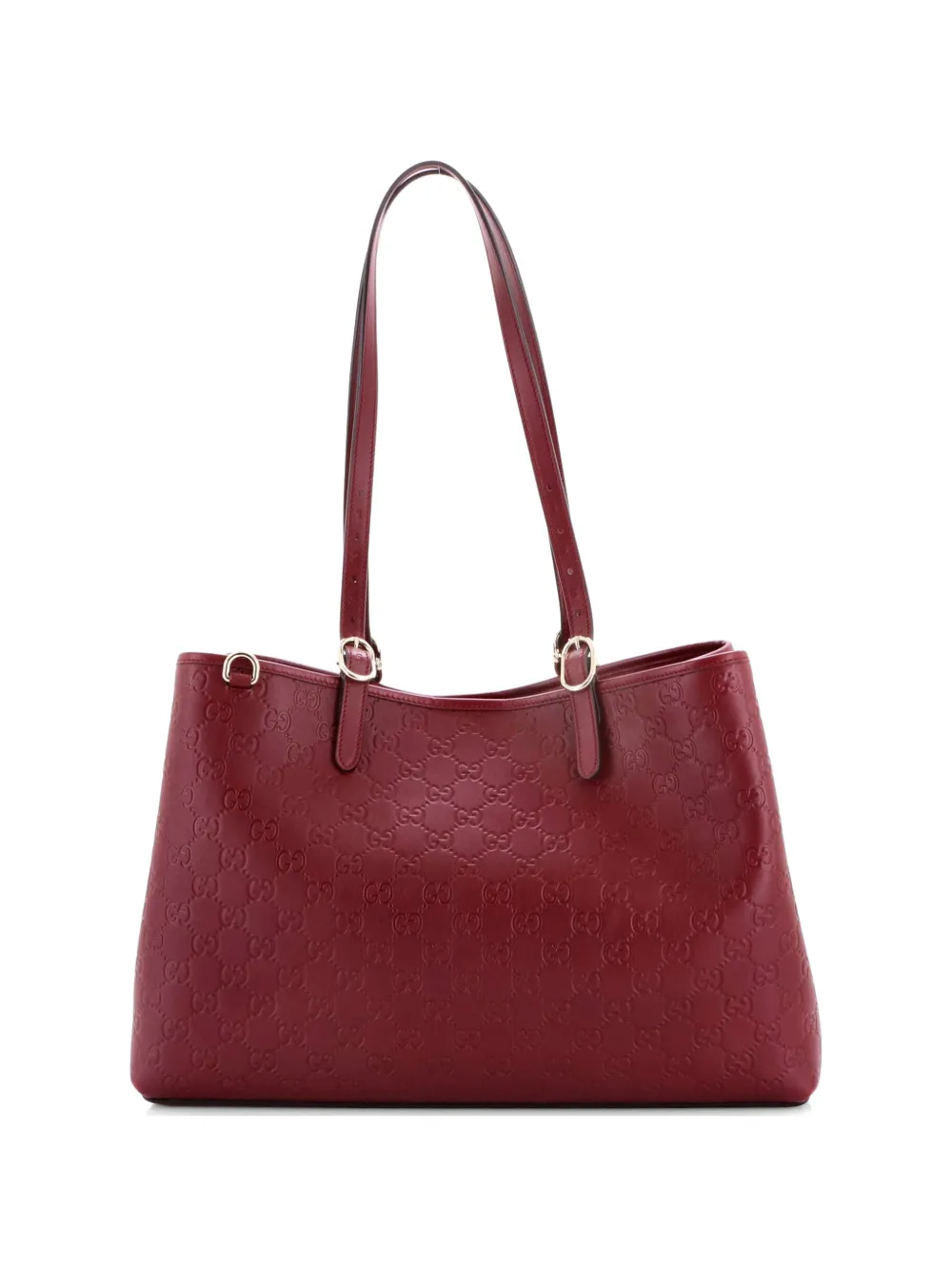 Gucci Pre-Owned Emblem Guccissima Leather Large tote bag - Rosso