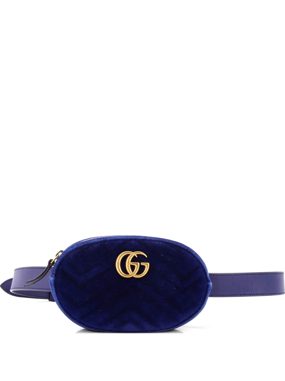 Gucci Pre-Owned GG Marmont Matelasse Velvet belt bag - Blu