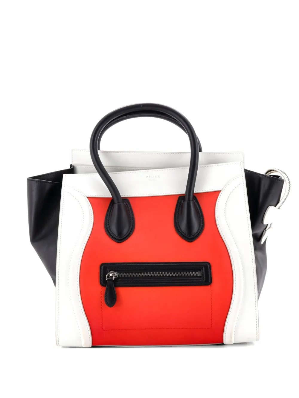 Celine Pre-Owned Tricolor Luggage Bag Leather Mini tote bag - Nero