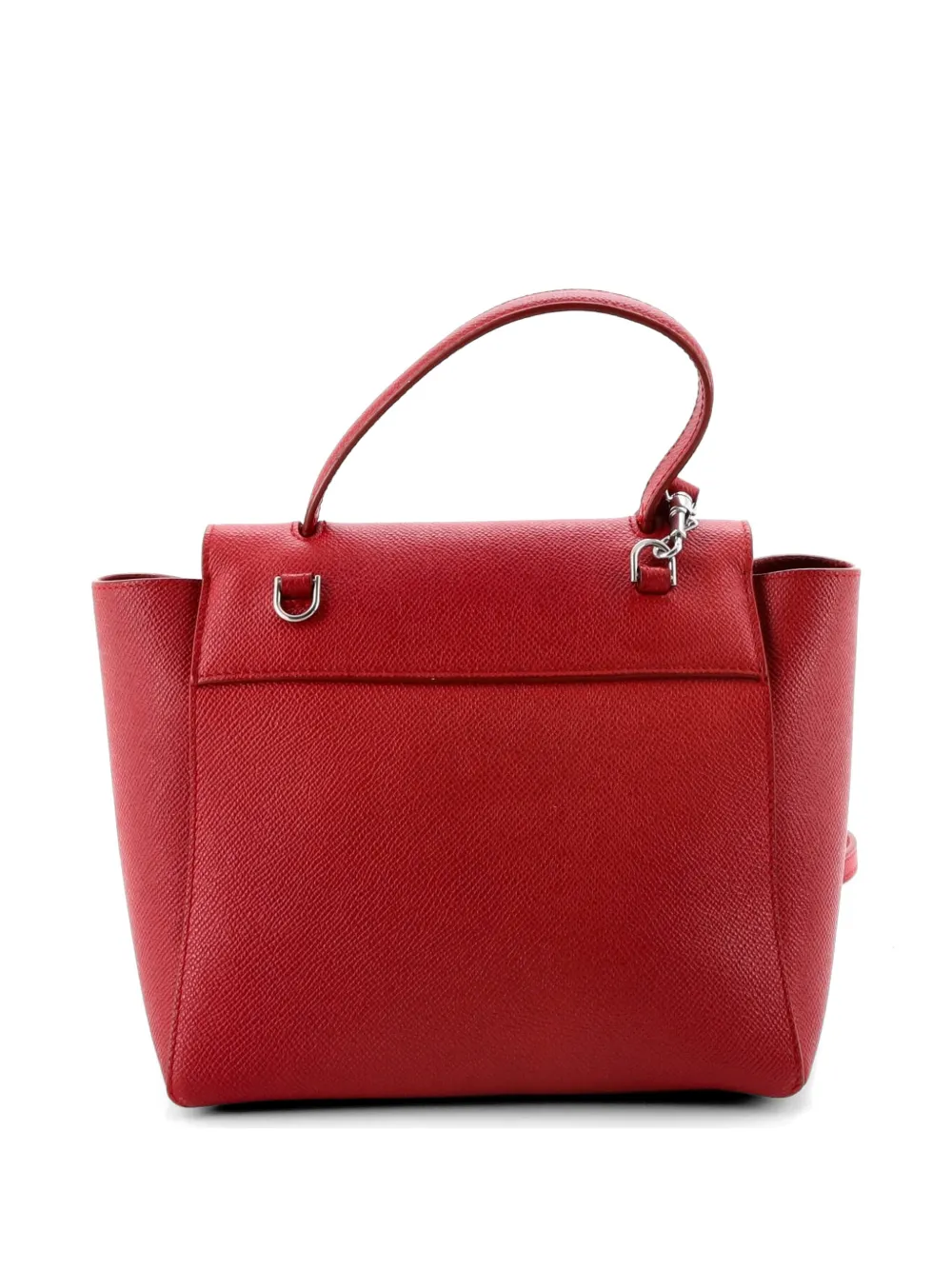 Pre-owned Celine Belt Bag Textured Leather Nano Shoulder Bag In Red
