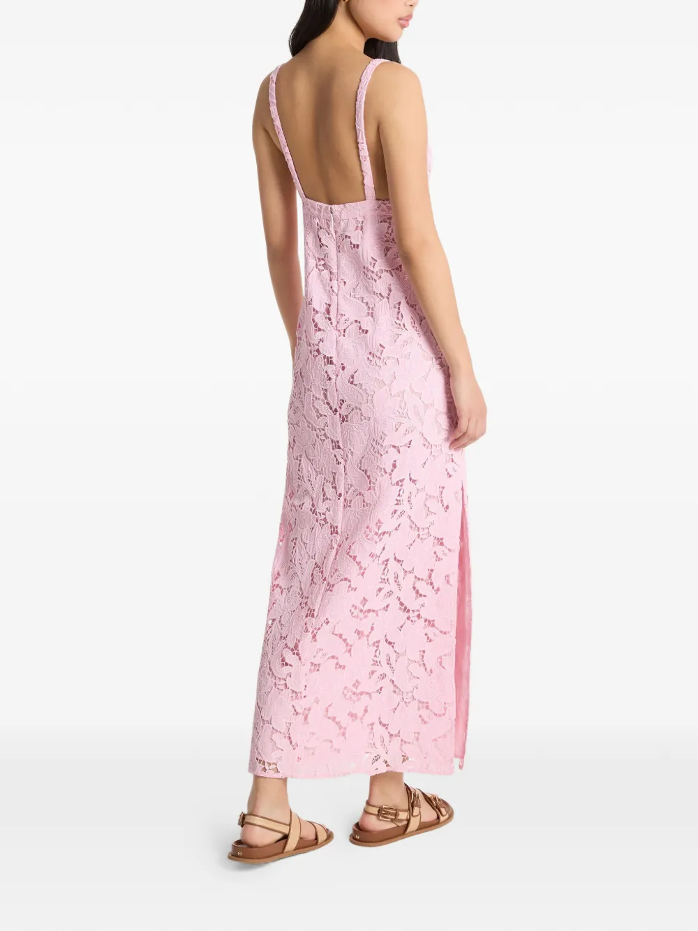 Michael Kors Maxi-jurk met kant Roze