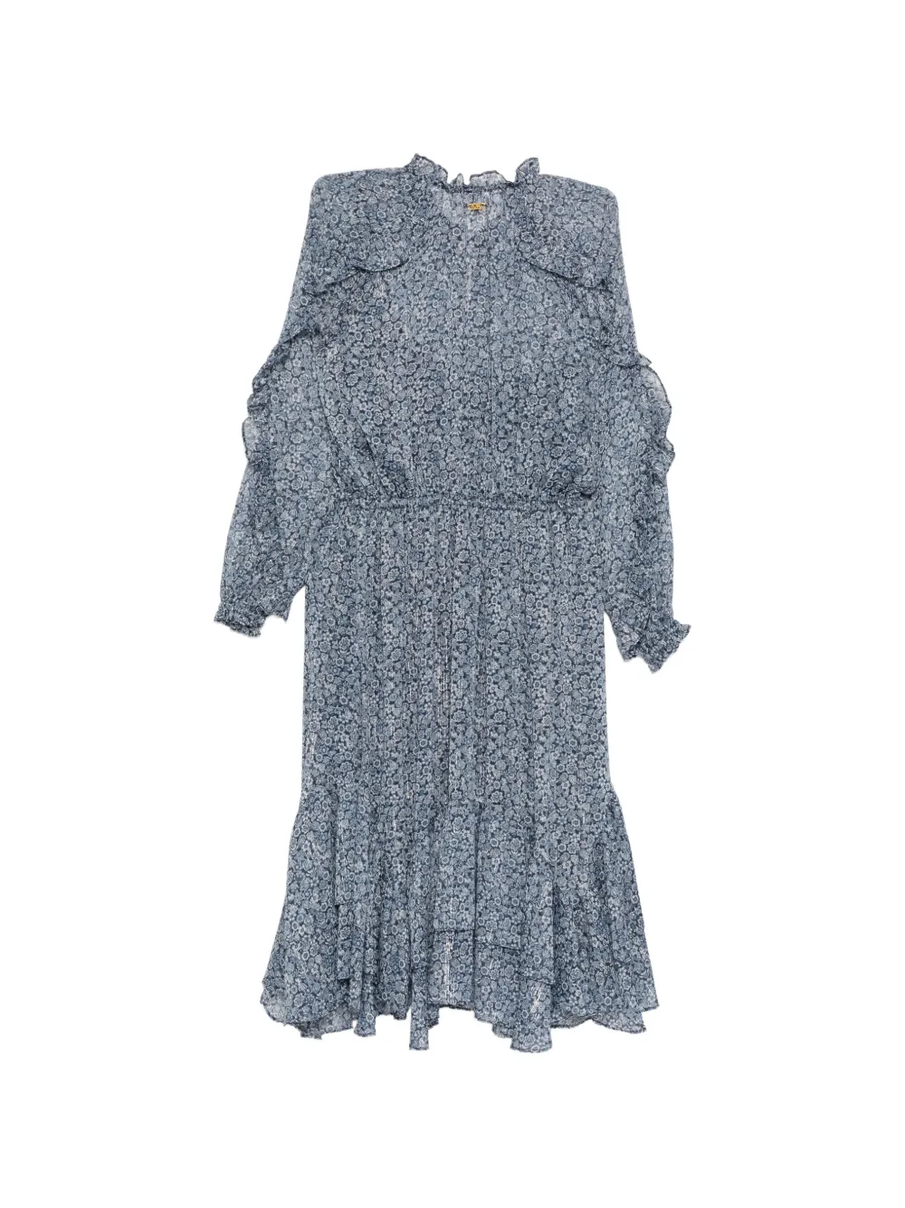 Michael Kors Midi-jurk met ruches Blauw