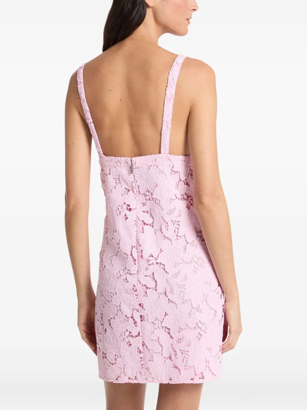 Michael Kors Mini-jurk met bloemenkant en V-hals Roze