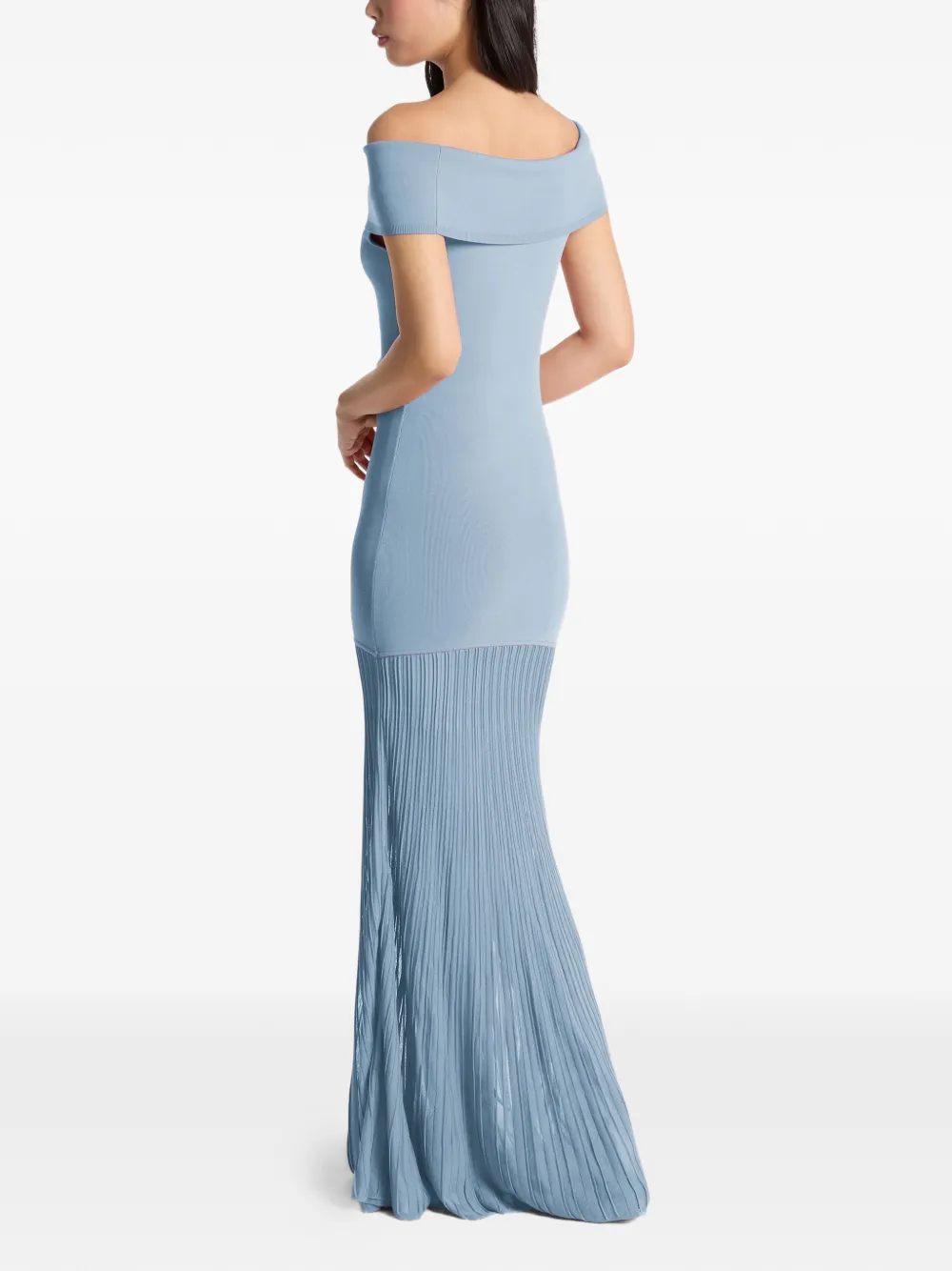 Michael Kors Geplooide maxi-jurk met omslag Blauw