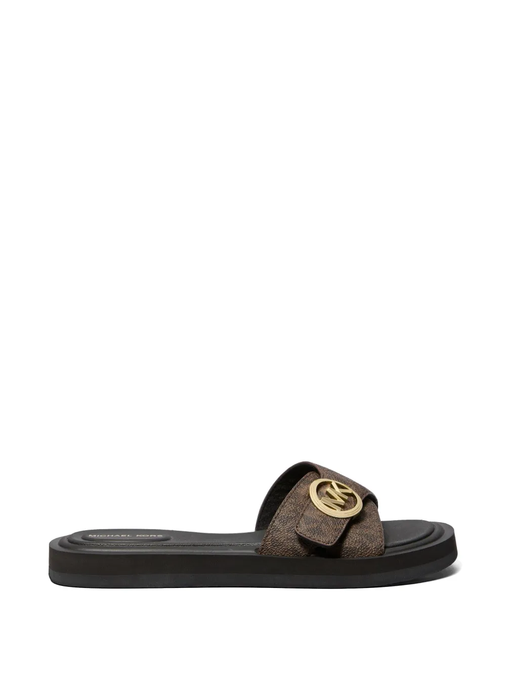 Michael Kors Badslippers met logo Bruin