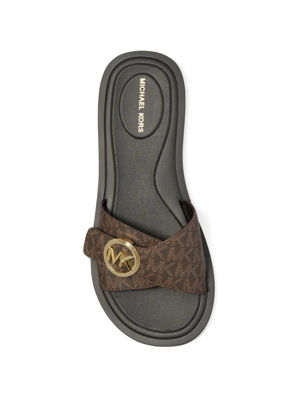 Michael Kors Badslippers met logo Bruin