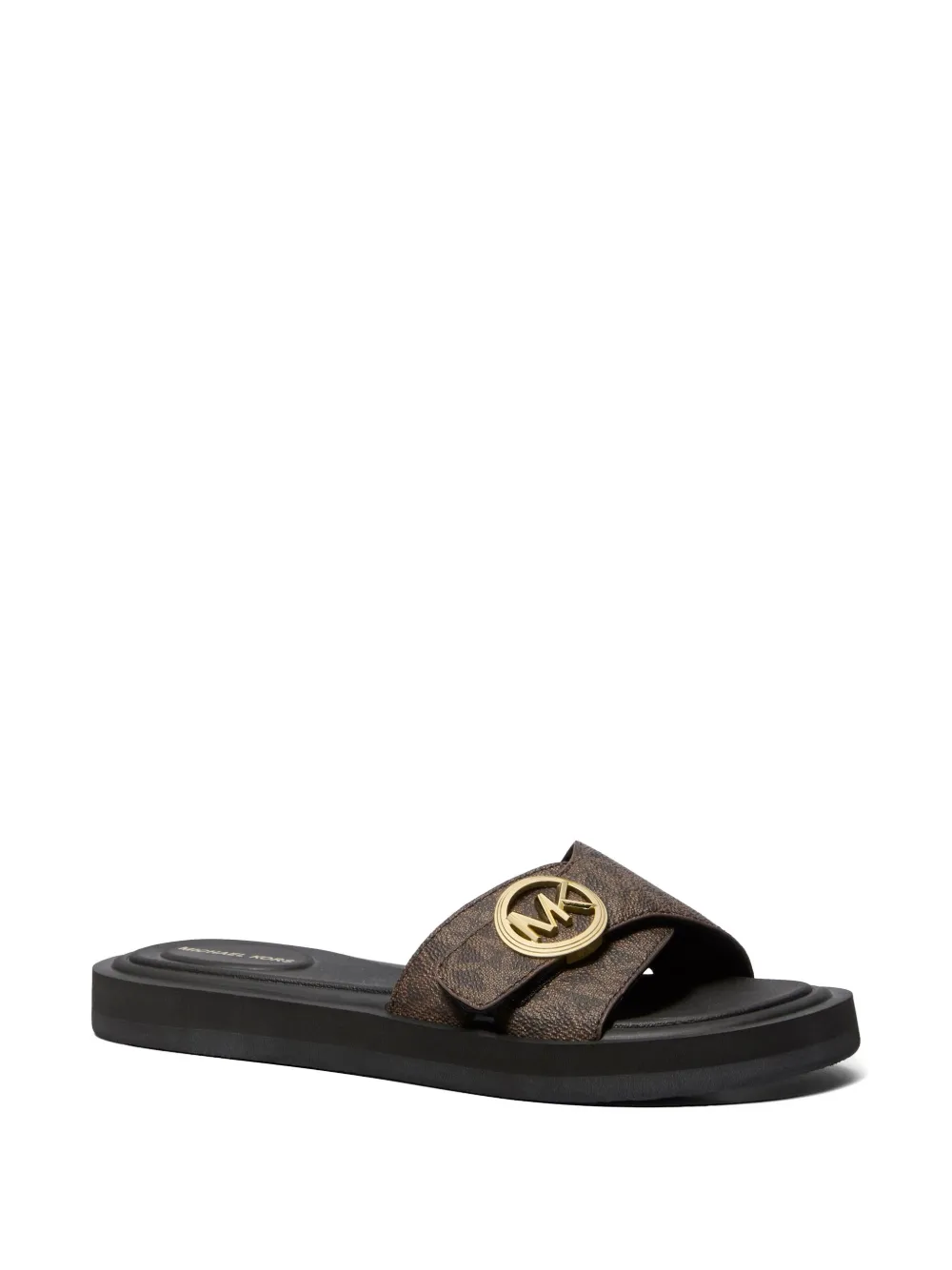 Michael Kors Badslippers met logo Bruin