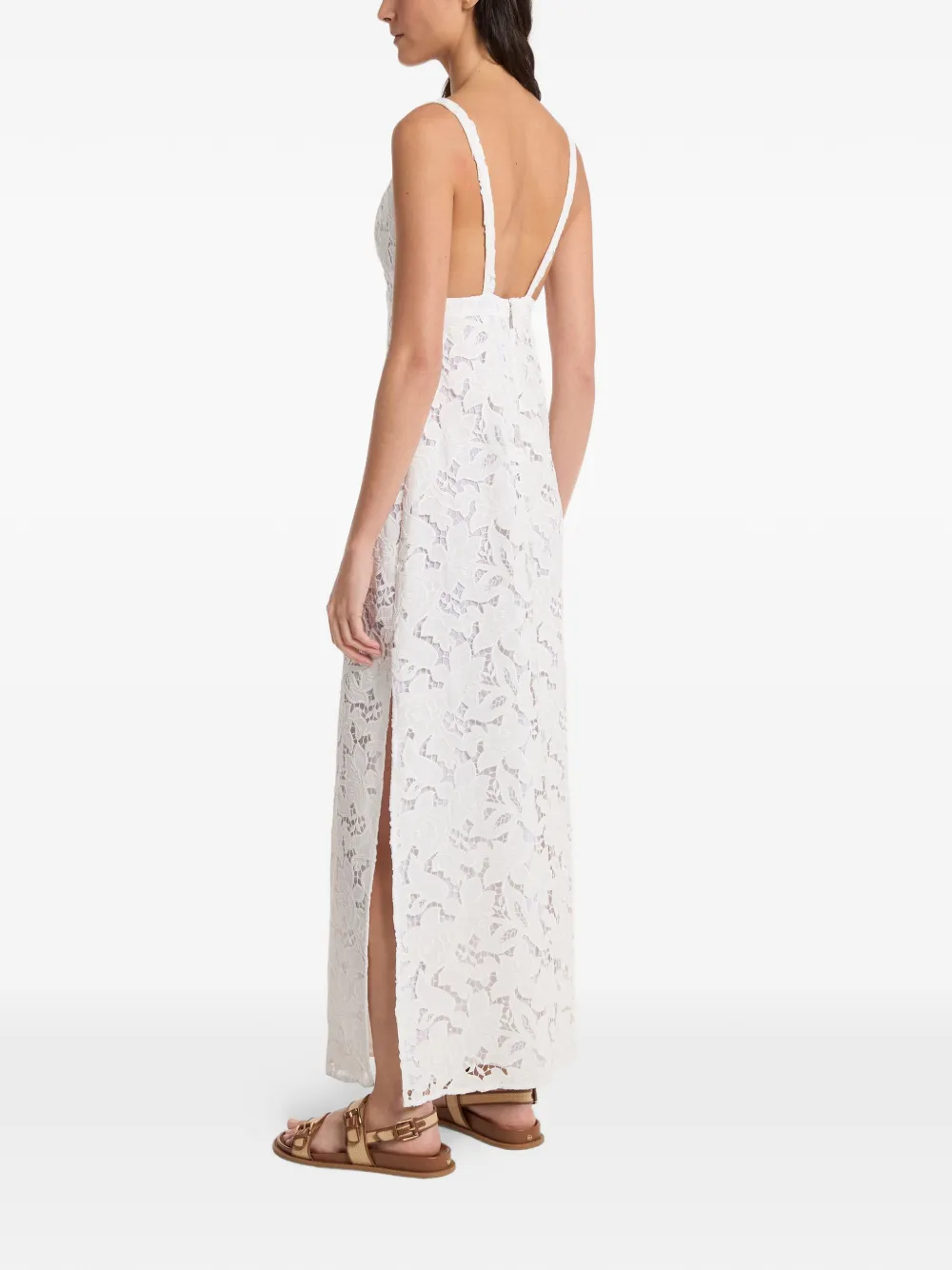 Michael Kors Maxi-jurk met kant Wit