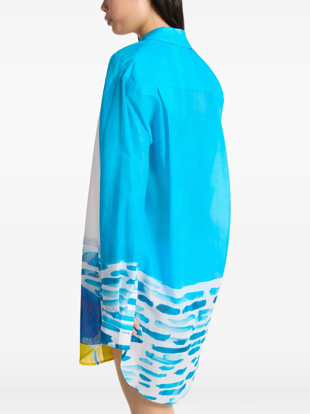 Michael Kors Sweaterjurk met abstracte print Blauw