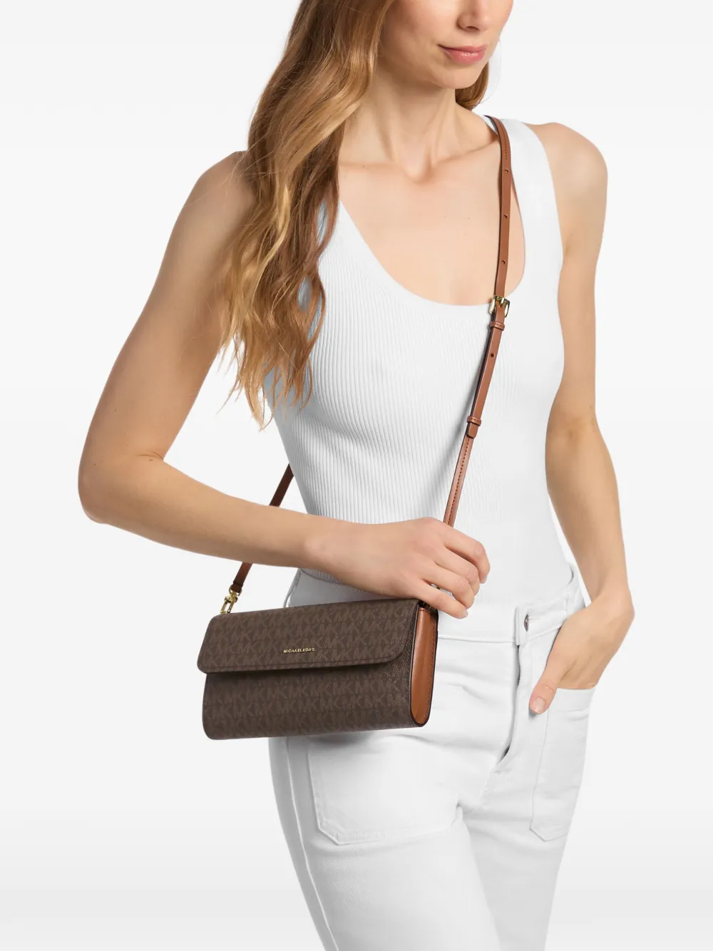 Michael Kors Kleine Jet Set crossbodytas Bruin