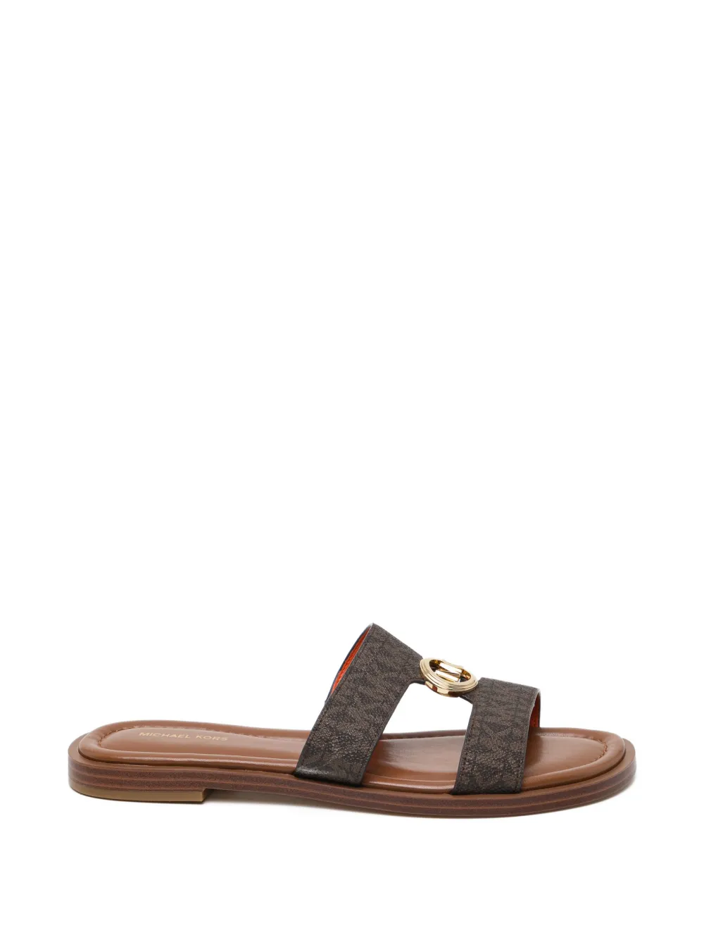 Michael Kors all-over logo buckle sandals Bruin