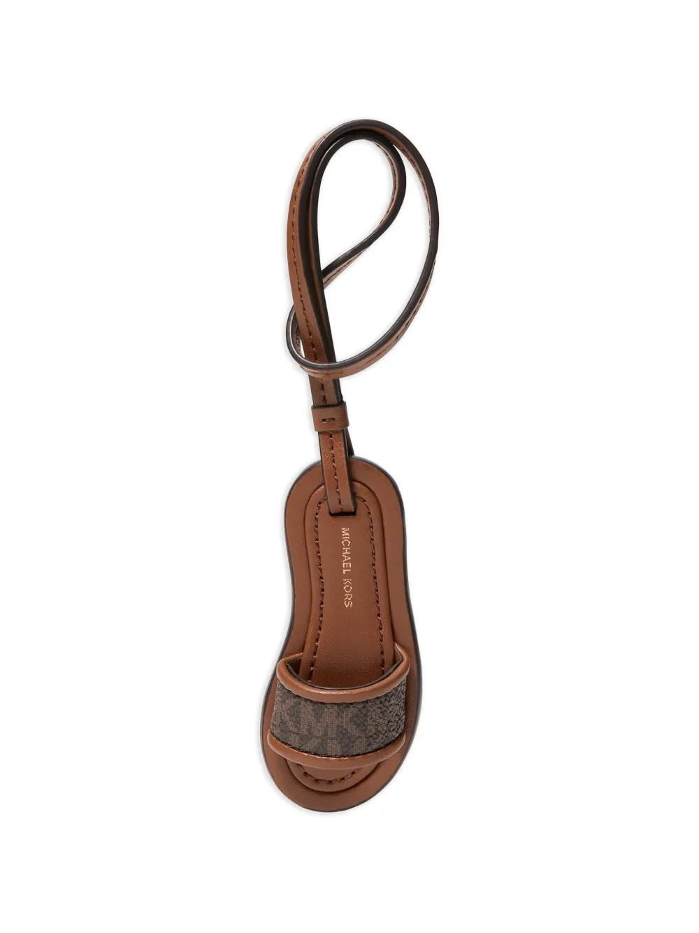 Michael Kors logo-print slide bag-charm - Braun