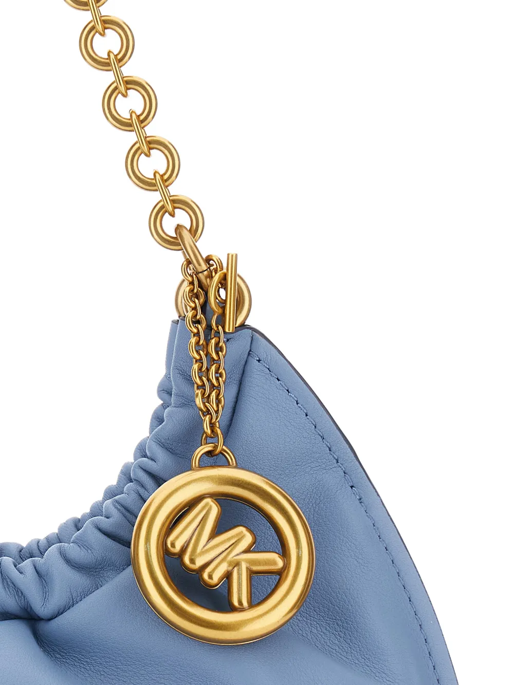 Michael Kors Medium Indie schoudertas met ketting-bedel Blauw