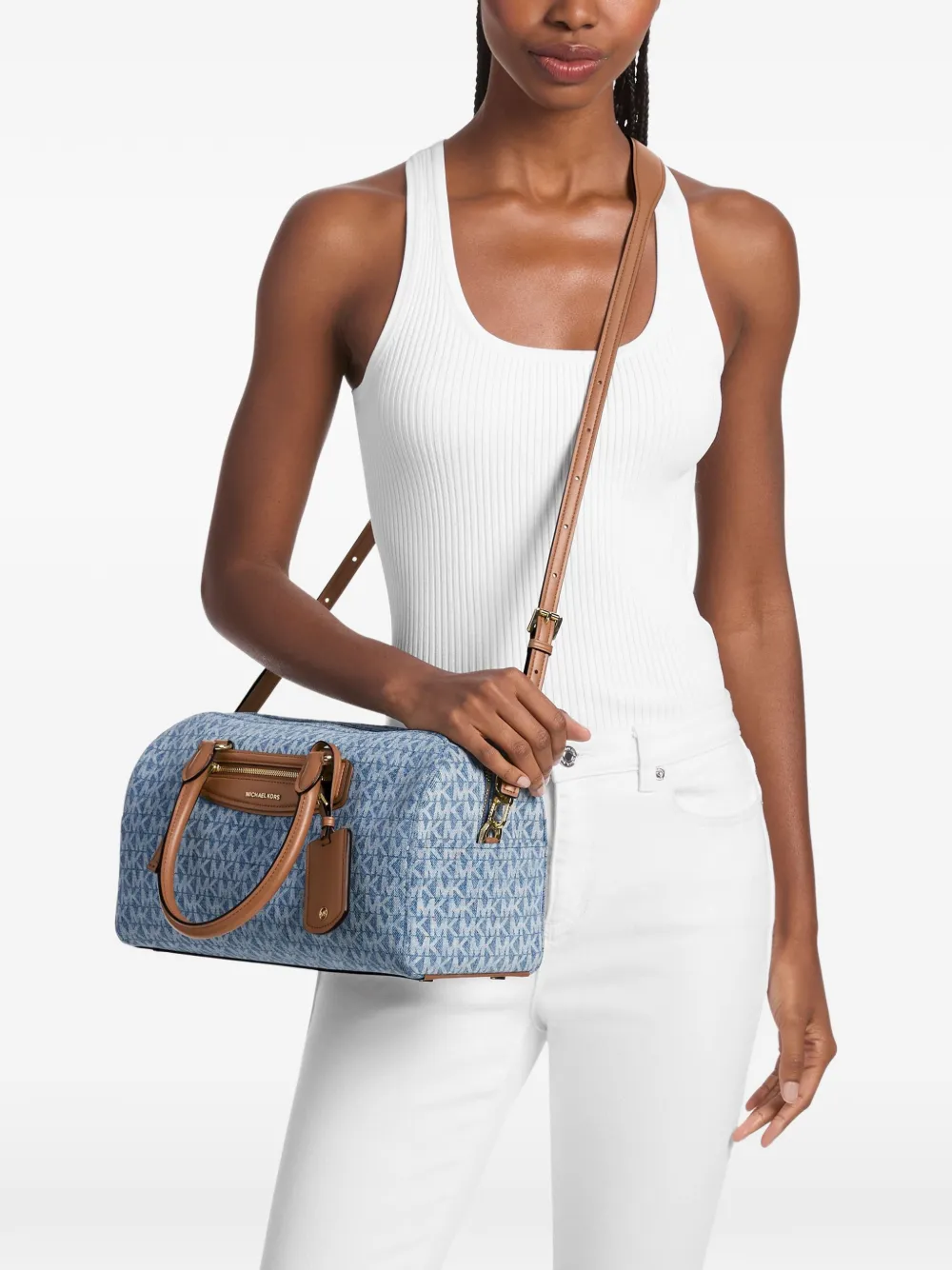 Michael Kors Jet Set medium reistas Blauw