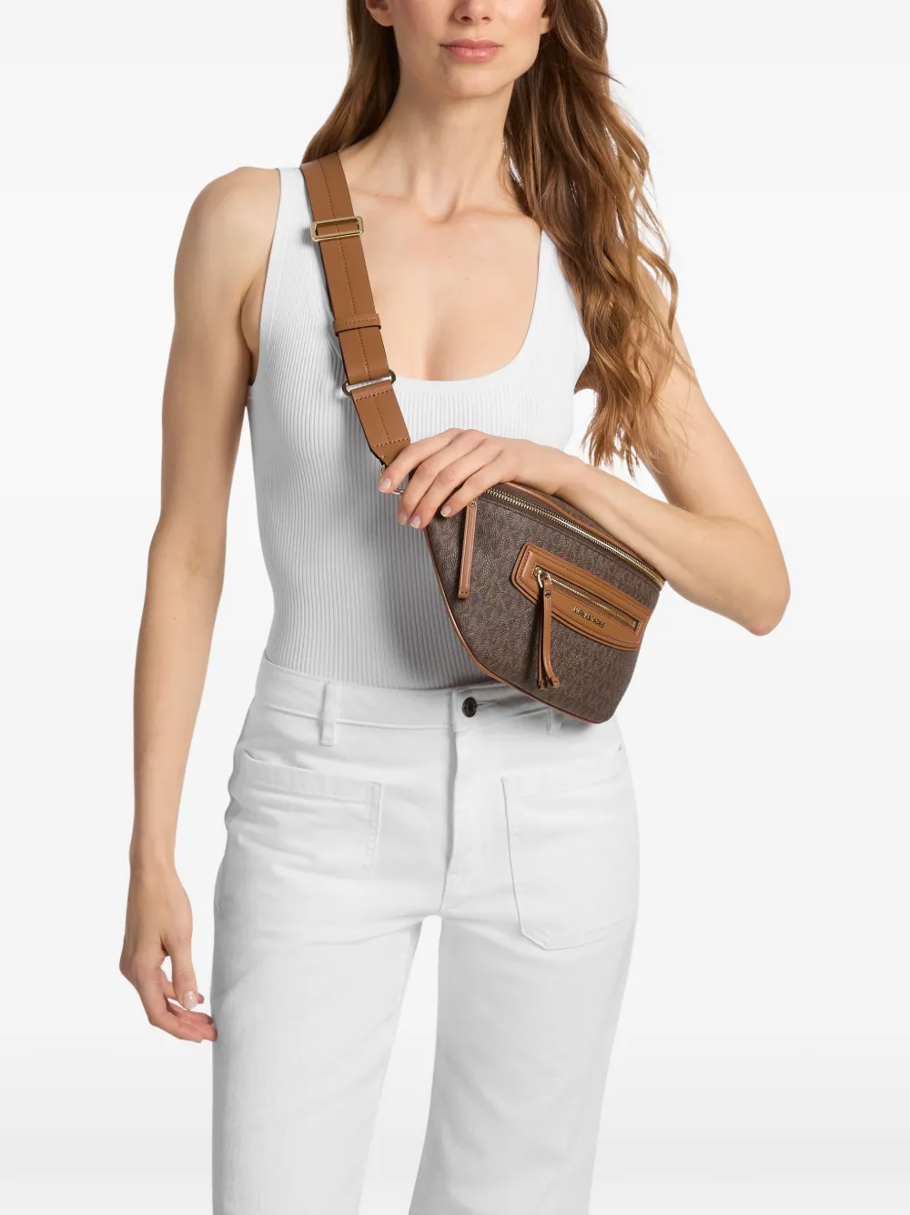 Michael Kors Jet Set medium reistas Bruin