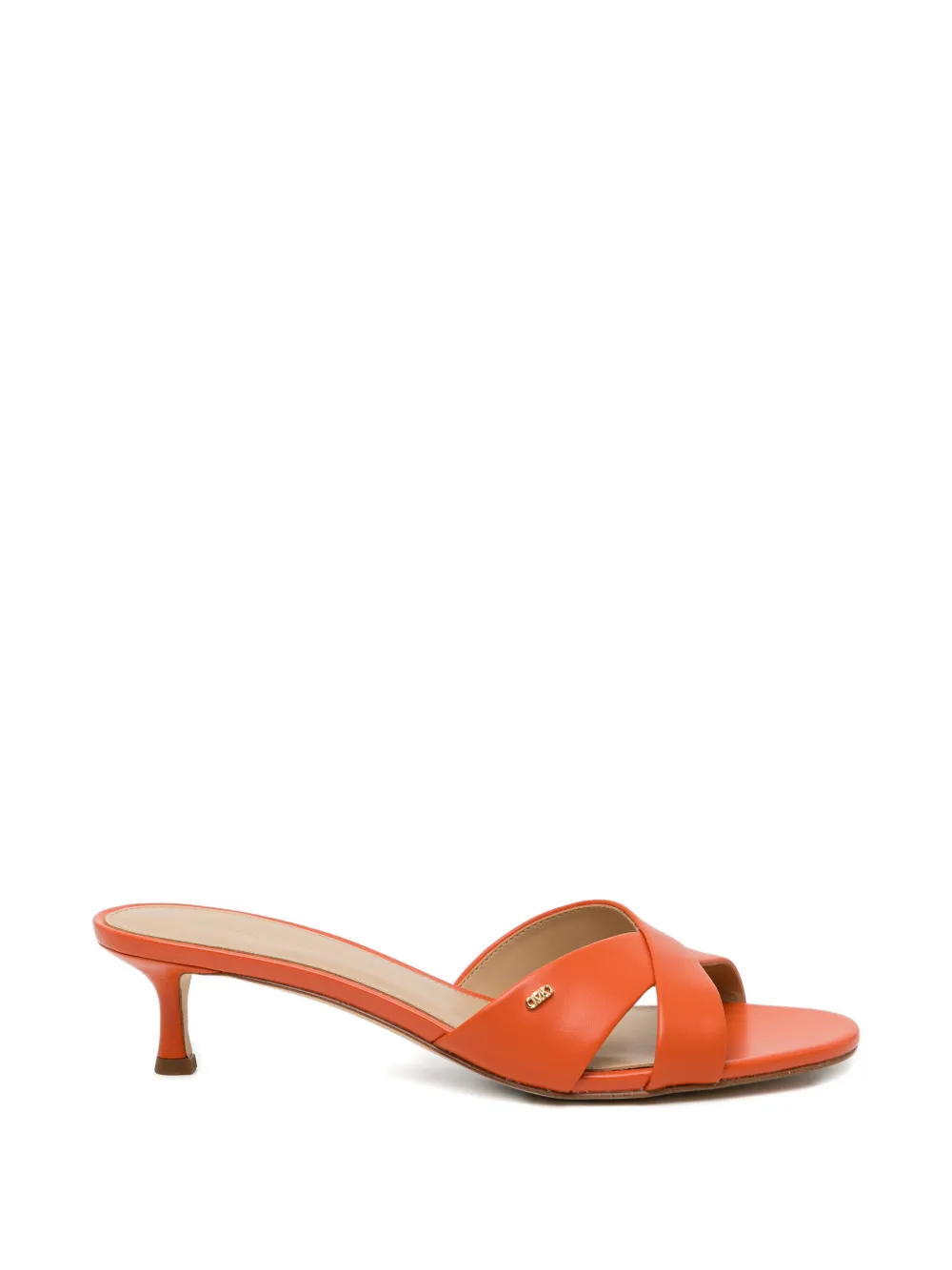 Michael Kors Sandalen met gekruiste bandjes en logopatch Oranje