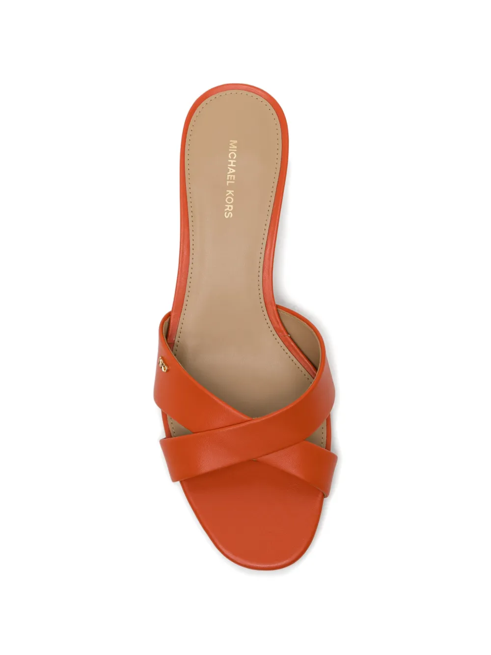 Michael Kors Sandalen met gekruiste bandjes en logopatch Oranje