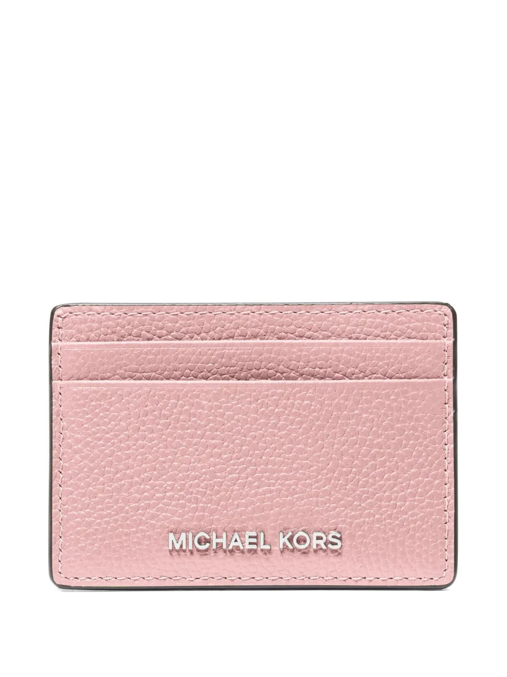 Michael Kors grained leather card holder - Rosa