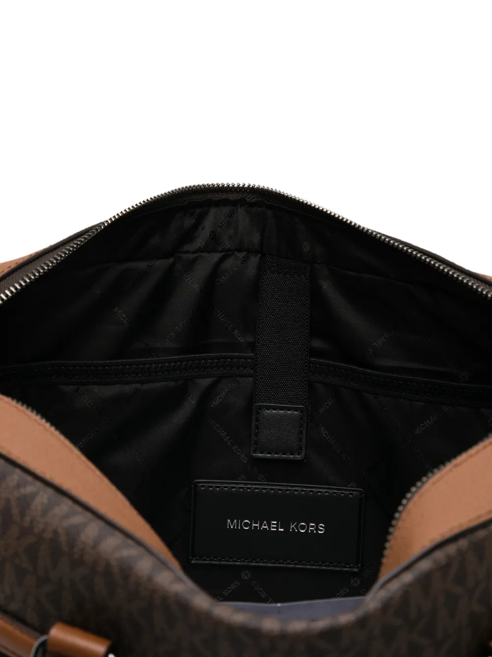 Michael Kors Aktetas met monogram en rits Bruin