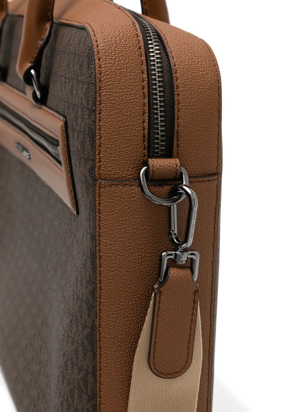 Michael Kors Aktetas met monogram en rits Bruin