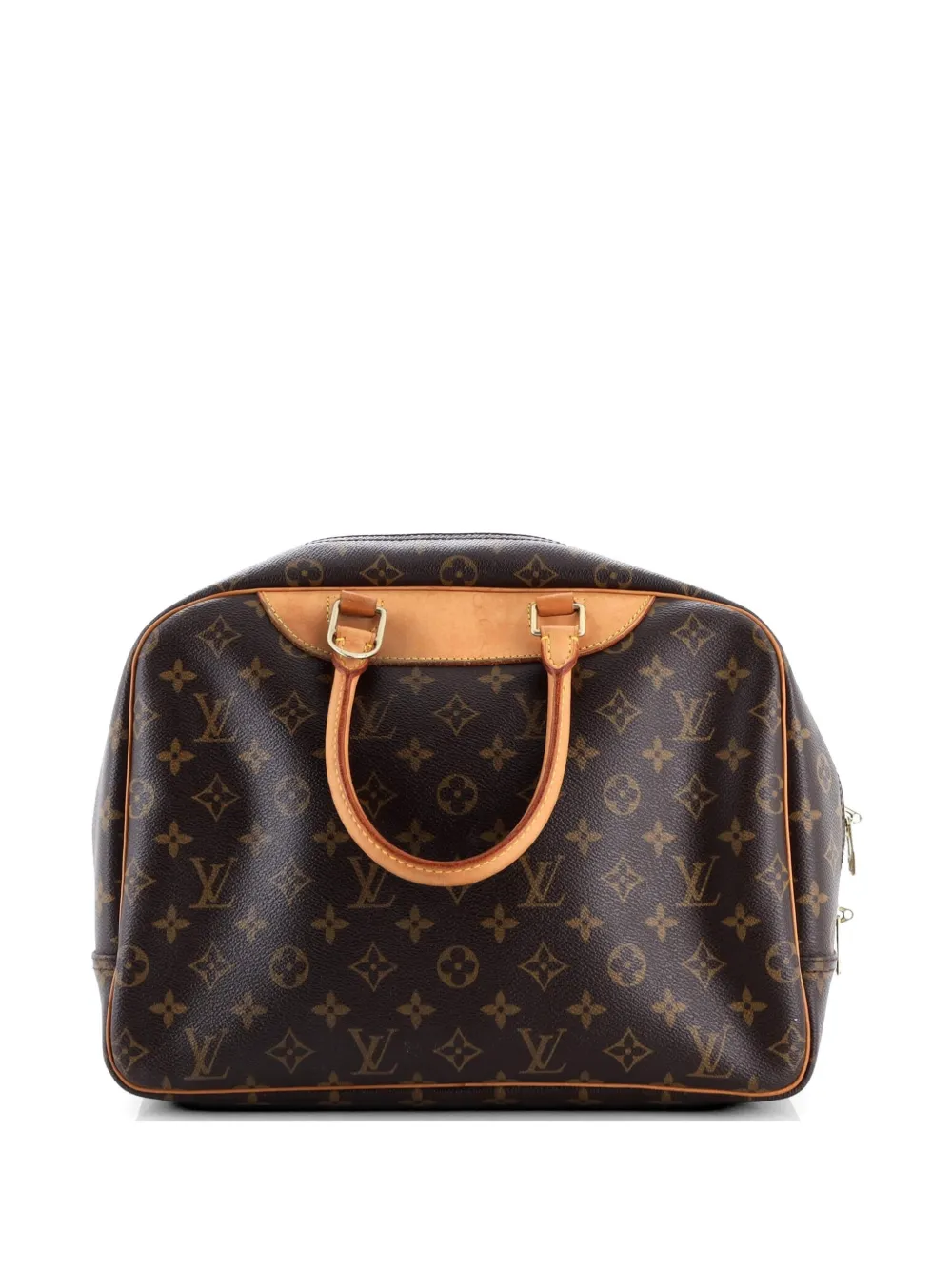 Pre-owned Louis Vuitton Deauville Monogram Canvas Handbag In Brown