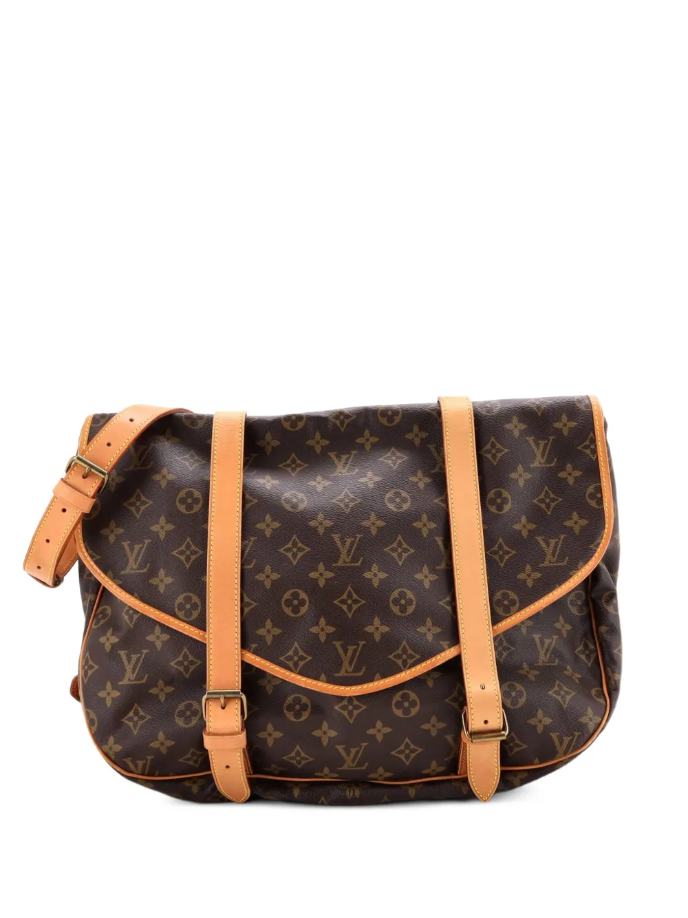 Louis Vuitton Pre-Owned Saumur Handbag Monogram Canvas 43 crossbody bag - Marrone