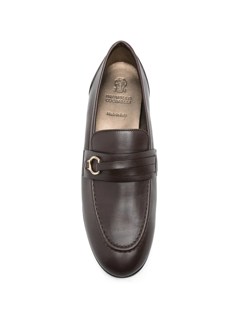 Brunello Cucinelli Loafers met ringdetail Bruin