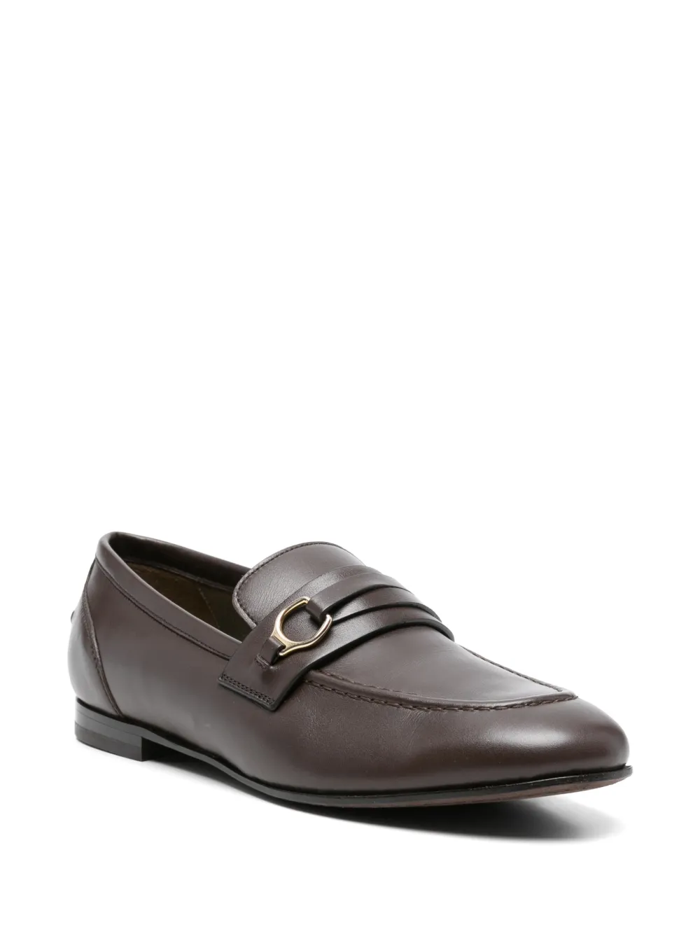  Brunello Cucinelli Ring-detail Loafers - Brown 