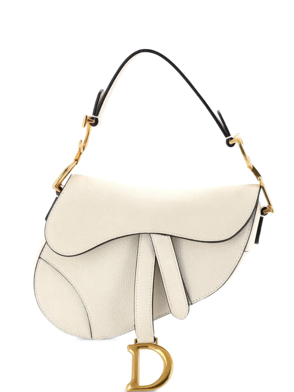 Christian Dior Pre-Owned Saddle Handbag Leather Mini shoulder bag - Bianco