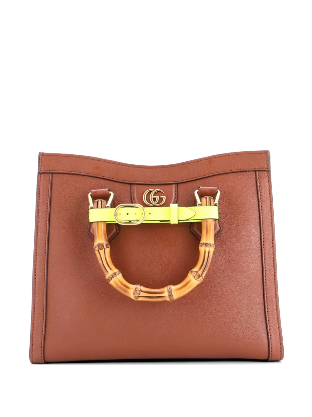 Gucci Pre-Owned Diana NM Bamboo Handle Leather Small tote bag - Marrone