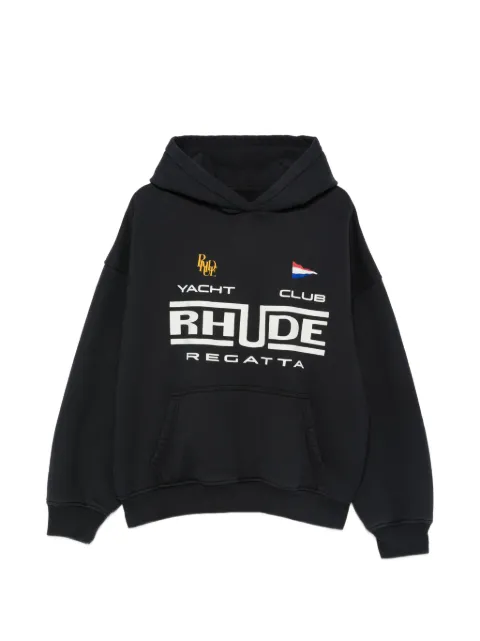 RHUDE logo-print hoodie