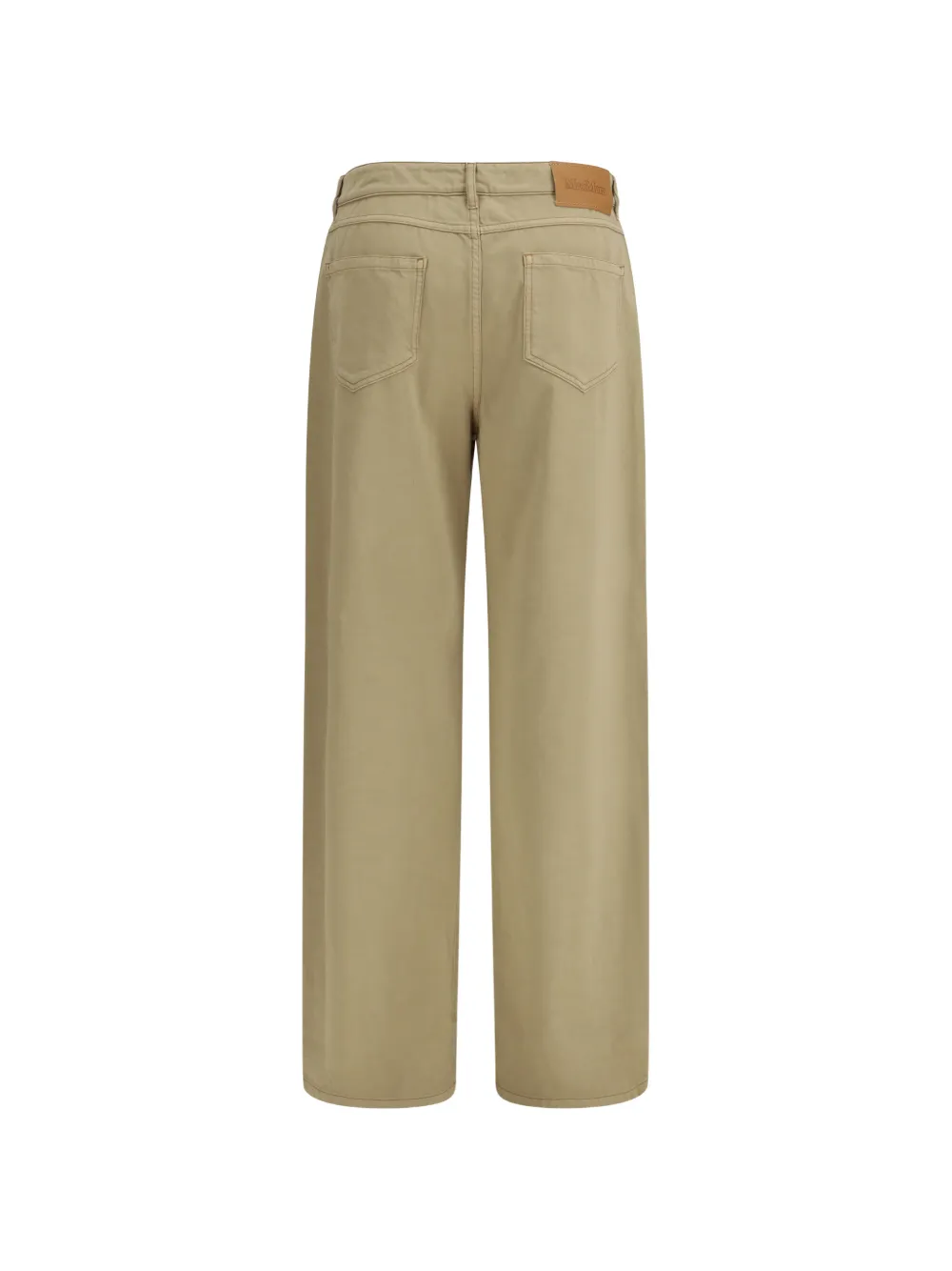 Max Mara Broek met wijde pijpen Groen