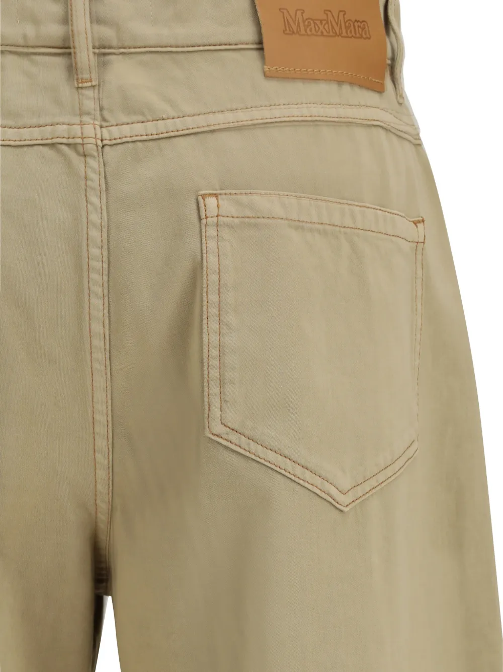 Max Mara Broek met wijde pijpen Groen