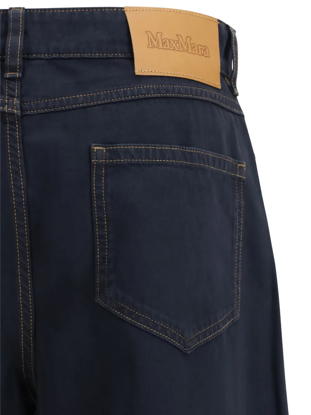  Max Mara Vaqueros Con Costuras En Contraste - Azul 