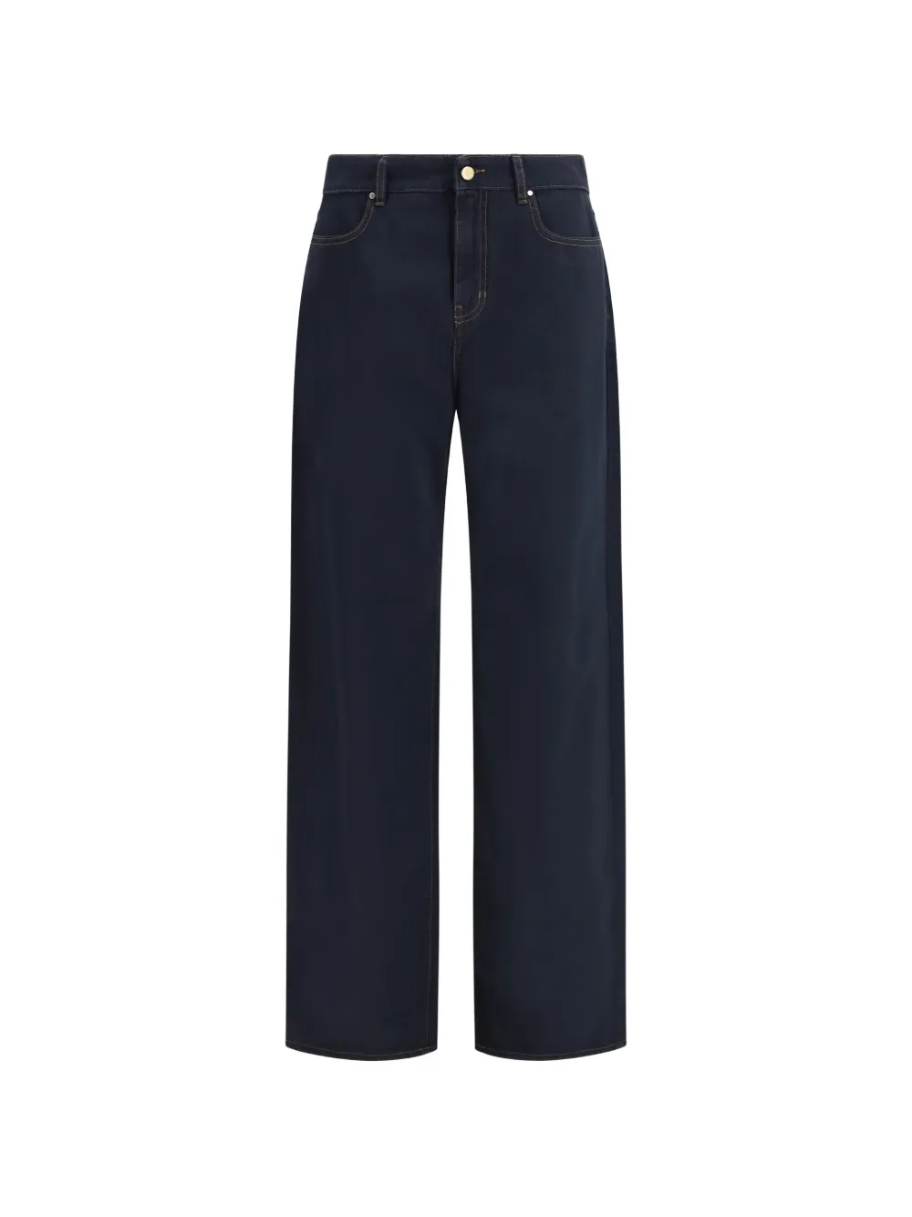 Max Mara contrast-stitch five-pocket jeans - Blau