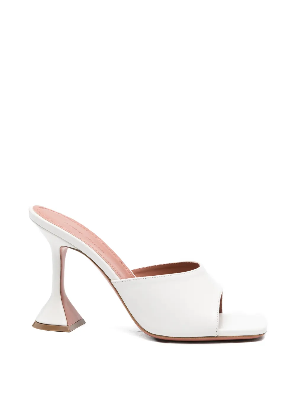 Amina Muaddi Lupita square-toe heeled sandals - Bianco