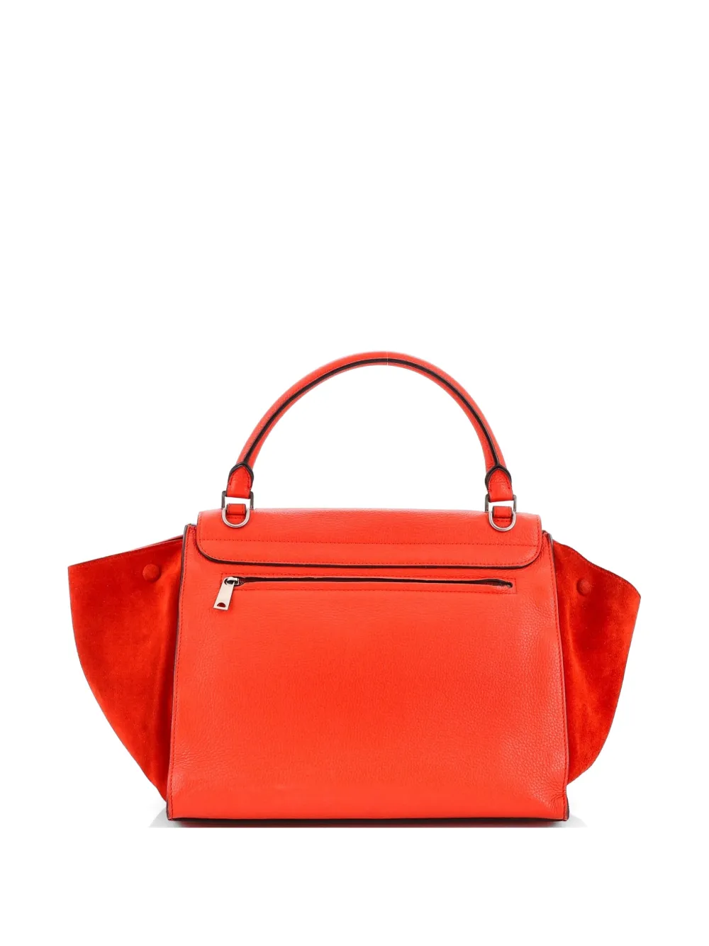  Celine Pre-owned Trapeze Bag Leather Medium Satchel - Red 