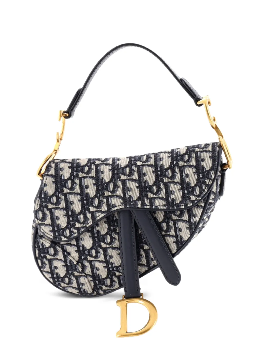 Christian Dior Pre-Owned Saddle Handbag Oblique Canvas Mini shoulder bag - Blu