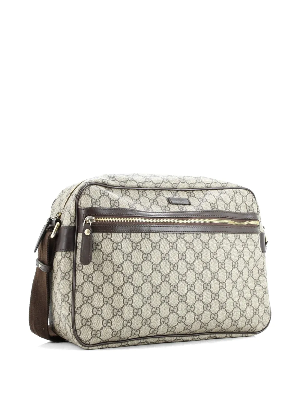 Front Zip Camera Bag GG Coated Canvas Large crossbody bag