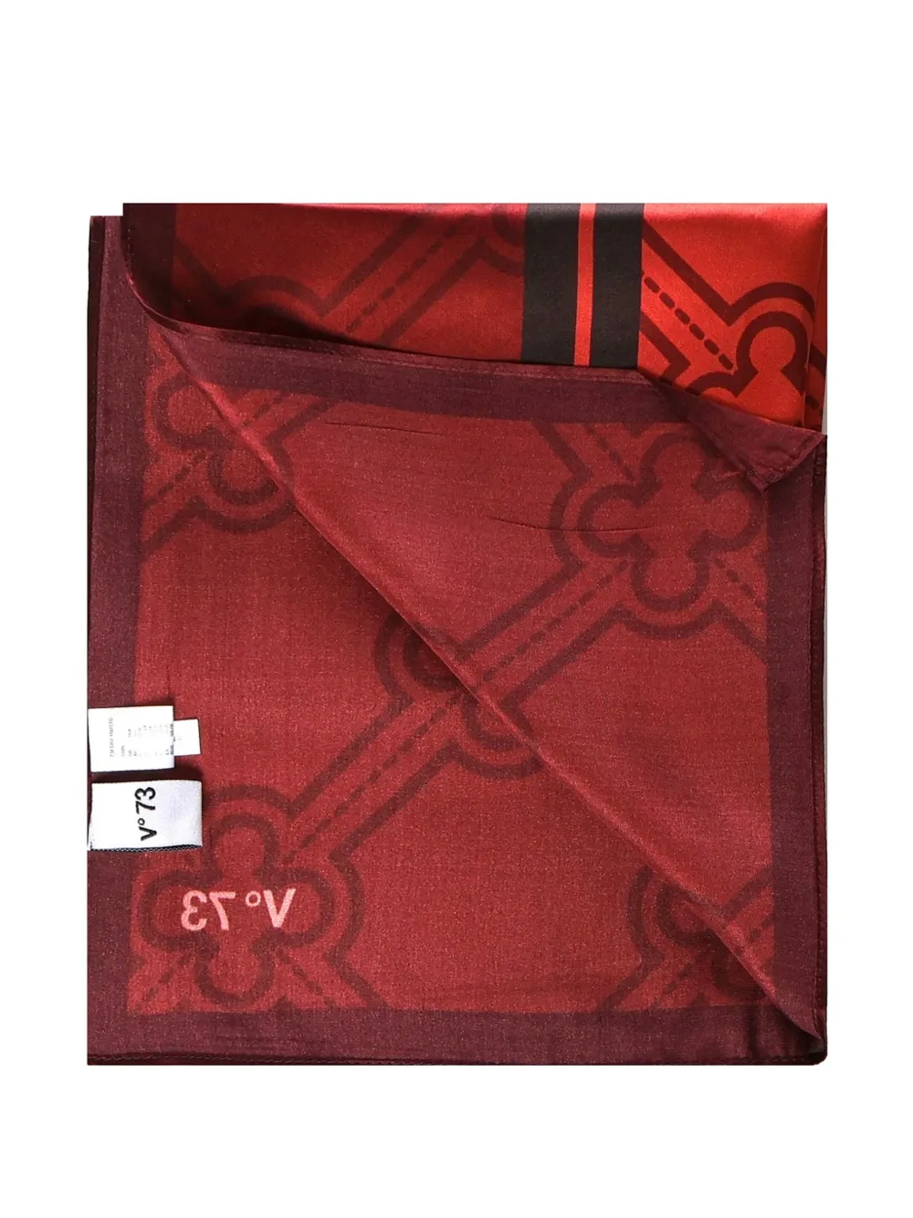  V°73 Geometric-pattern Scarf - Red 