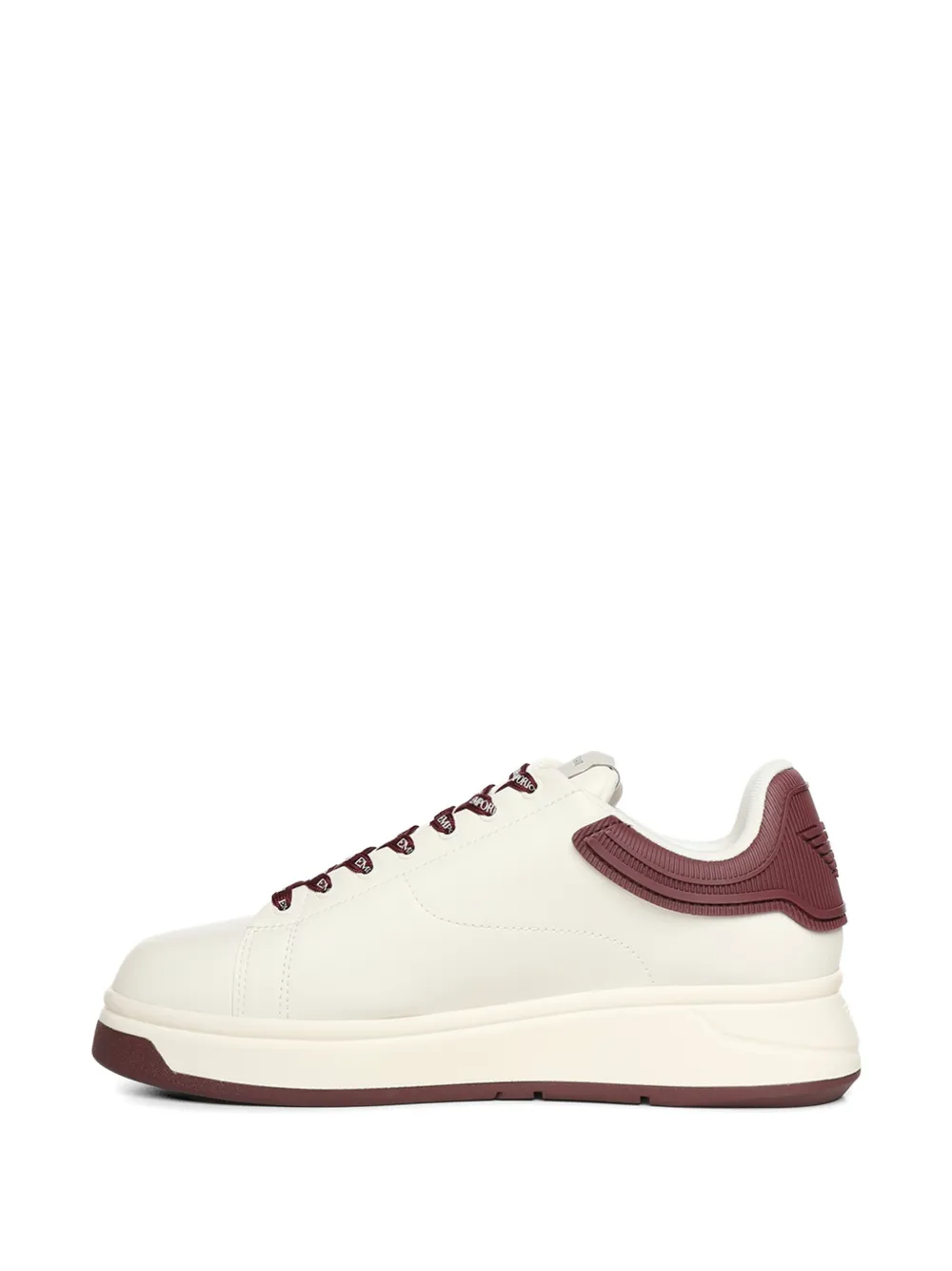 Emporio Armani logo lace-up sneakers Wit