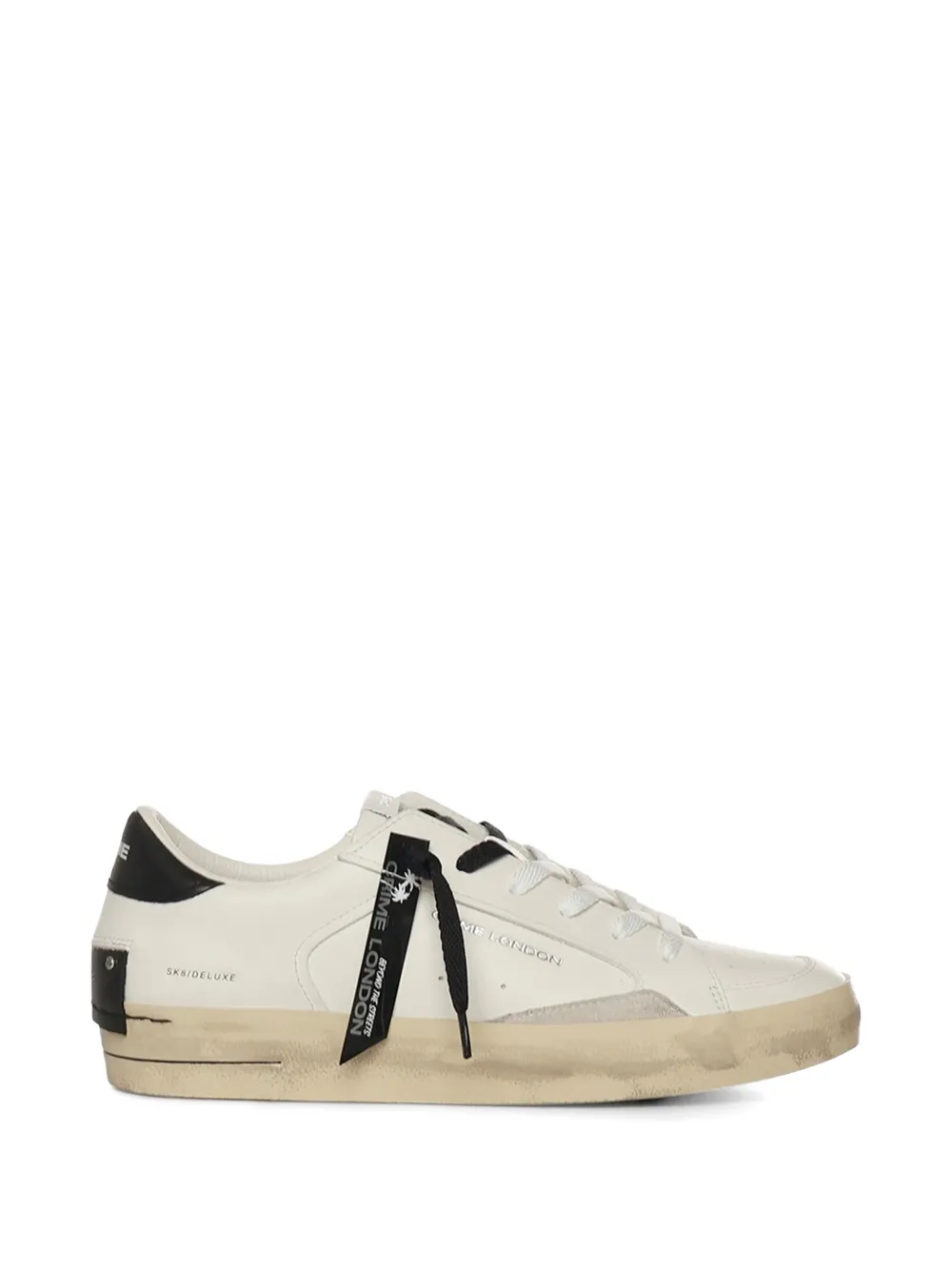 Crime London SK8 Deluxe leren sneakers Beige